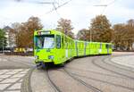 VGF Straßenbahn Frankfurt am Main Düwag Pt-Wagen 749 als Gütertram am 23.09.24 am Zoo