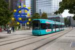 VGF Straßenbahn Frankfurt am Main Bombardier Flexity Classic S-Wagen 214 am 23.09.24