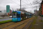 VGF Straßenbahn Frankfurt am Main Bombardier Flexity Classic S-Wagen 234 und 2xx am 21.12.24 als Linie 20