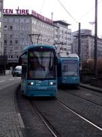 VGF S-Wagen alias Tw 242 auf der Linie 16 am 03.03.13 in Frankfurt 