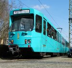 VGF Düwag Pt Wagen 738 Downside in Frankfurt am Main Schwanheim am 26.03.16 im Verkehrsmuseum