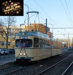 Mit diesen Bild wünsche ich allen Bahnbilder.de Usern und Besuchern einen guten Rutsch ins neue Jahr. Hier zu sehen VGF Düwag N-Wagen 112 am 03.12.16 in Frankfurt am Main 