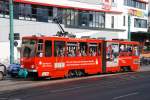 FRANKFURT (Oder), 23.09.2009, Straßenbahnlinie 1 nach Neuberesinchen in der Heilbronner Straße