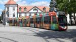 Am 01.06.2020 habe ich diese Straßenbahn CAF Urbos Nr. 301 in Freiburg im Breisgau aufgenommen.