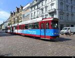 VAG Freiburg i.B. - Strassenbahn DUEWAG GT8N Nr.221 unterwegs in der Stadt Freiburg am 2024.06.07