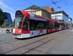 VAG Freiburg i.B. - Strassenbahn Siemens Combino Advanced Nr.283 unterwegs in der Stadt Freiburg am 2024.06.07