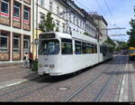 VAG Freiburg i.B. - Strassenbahn DUEWAG GT8N Nr.228 unterwegs auf der Linie 3 in der Stadt Freiburg am 2024.07.05