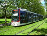 VAG Freiburg i.B. - Strassenbahn DUEWAG GT8Z Nr.258 unterwegs auf der Linie 3 in der Stadt Freiburg am 2024.06.07