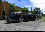 VAG Freiburg i.B. - Strassenbahn CAF Urbos 100 Nr.311 unterwegs auf der Linie 4 in der Stadt Freiburg am 2024.07.05