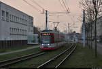 Als Ersatz für die baubedingt eingestellte S-Bahn-Linie S7 in Halle (Saale) verkehrt morgens eine Schülerstraßenbahn von Halle-Neustadt bis zur Elsa-Brändström-Straße. Entgegen der Ankündigung eines lokalen Mediums, dass diese Zusatzfahrt mit einem Tatra-Großzug verkehren würde, setzt die HAVAG einen Wagen ihrer Duewag/Siemens MGT6D ein.
Auf dem Weg zur Starthaltestelle Soltauer Straße wurde Wagen 651 am letzten Schultag vor den Osterferien am Braunschweiger Bogen von mir aufgenommen. Die Sonne versuchte sich durchzukämpfen, schaffte es aber durch einsetzenden Regen nicht.

🧰 Hallesche Verkehrs-AG (HAVAG)
🚋 E Marktplatz–Soltauer Straße
🕓 26.3.2021 | 6:53 Uhr