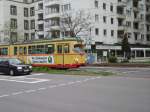 Eine sehr alter Straenbahn Typ in Karlsruhe.