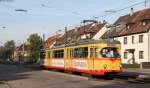 Tw 214 als 5 zum Rheinhafen in Rintheim 20.9.12