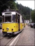 Kirnitschtalbahn an den Lichtenhainer Wasserfllen in Richtung Bad Schandau am 05.10.2012