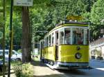 Zu Pfingsten waren auch die historischen Fahrzeuge unterwegs.Hier am Forsthaus in Richtung Lichtenhainer Wasserfall.08.06.2014.