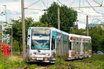 Die Linie 7 der KVB mit der Wagennummer 4081 auf dem Weg nach Frechen.