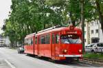 Der Gleispflegewagen 6405  Alte Lady  auf dem Lindenthalgürtel am 11.05.2015.
