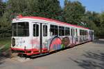 Ein Exemplar der GT8 Straenbahnwagen ist zwar nicht in Krefeld, aber dafr in St.