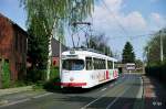 Tw 828 hat soeben die Endstelle Grundend verlassen (25. April 2006).