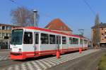 Alte Krefelder Straßenbahn in St. Tönis am Wilhelmplatz, 13.3.14