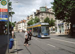 Leipzig LVB SL 10 (NGT8 (LVB-Typ 36) 1110) Wahren, Georg-Schumann-Straße am 15. Juli 2008. - Scan von einem Farbnegativ. Film: Kodak FB 200. Kamera: Leica CL.