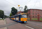 Leipzig LVB SL 4 (T4D-M1 (LVB-Typ 33c) 2109) Gohlis, Landsberger Straße am 25. Juli 2017.