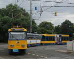 Triebwagen 2138 auf der Linie 4 Richtung Gohlis/Landsberger Strae. Leipzig Hbf.