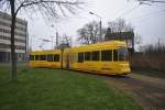 Strassenbahn in Leipzig/Plagwitz am 19.01.2014