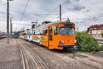 Der rnv-Tramwagen 4116 steht am 15.4.2017 im Betriebshof Käfertal.