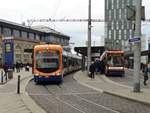 RNV Bombardier Variobahn 3285 (RNV8) und GT6N 5646 am 16.12.17 in Mannheim Hauptbahnhof