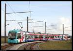 Wagen 5701 steht am 13. Februar abfahrbereit als Leerfahrt in die Innenstadt am Mannheimer Rangierbahnhof.