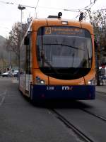 Tw 3288 auf der Linie 23 in Heidelberg am 18.11.11 unterwegs (RNV8)
