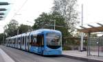  Unsere Neue  steht auf der siebenteiligen Variobahn 276 am S-Bahn Haltepunkt Heidelberg West-/Sdstadt.