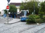 Aufgrund von Bauarbeiten wendet die Linie 18 schon am Sendlinger Tor.