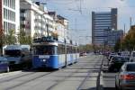 Tw 2005 am 22.10.11 in der Einsteinstrae zur Feier `Mnchen mags mobil-150 Jahre Bus, 135 Jahre Tram und 40 Jahre U-Bahn´