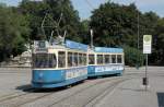 M-Wagen 2412 auf Stadtrundfahrt am 18.08.13 am Lenbachplatz