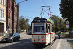 Strassenbahn Naumburg.
Impressionen der Naumburger Strassenbahn mit dem Wagen 29 vom 22. September 2019.
Foto: Walter Ruetsch