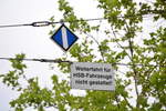 An der Haltestelle Nordhausen Bahnhofsplatz befindet sich ein Schild welches die weiterfahrt für Fahrzeuge der HBS verbietet.