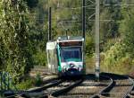 Combino 410 vor der Einfahrt in der Haltestelle Abzweig Betriebshof VIP am 13.10.2011.