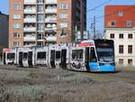 6N-2 606 als Linie 5 von Rostock-Mecklenburger Allee nach Rostock-Südblick am Neuen Markt in Rostock.07.03.2025