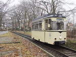 Reko-Triebwagen TZ 69 bei der Anfahrt zur Station S-Bahnhof Strausberg am 25.01.2020.
