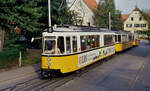 Echterdingen bei Stuttgart ist eine eigene Stadt und wurde lange Zeit durch Straßenbahnen der SSB mit Stuttgart verbunden.