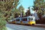 Linie 14 der Stuttgarter Straßenbahn nach Vaihingen im Oktober 1983