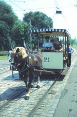 Stuttgart Pferdebahn__Wagen Nr.21 im Außenbereich der Hw.__29-07-1978