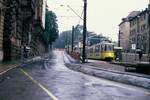 Am Tag der Einweihung der neuen Stadtbahnlinie über die Stuttgarter Neue Weinsteige waren natürlich auch reguläre Straßenbahnzüge gefahren.