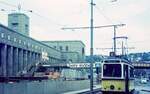 SSB Stuttgart__Die Sonderfahrt ist bald zu Ende, GS-Tw 851 fährt heim ins Depot Ostheim, wobei er hier den Hauptbhf. passiert.__05-05-1973