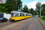 SSB Stuttgart Oldtimer Straßenbahn GT4 Doppeltraktion auf der Linie 23 am 07.07.24 in Stuttgart