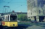 SSB Stuttgart__Gartenschau-TW (GS) 861 [ME 1939] in der Früh-HVZ als E-Wagen nach Zuffenhausen vor der ehemal.