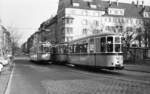 SSB Stuttgart_VerkehrsfreundeStuttgart Abschiedsfahrt für Linie 10 mit Einbeziehung weiterer Strecken. Haltestelle Vogelsang. Endstation der Linie 8 (mit DoT4 914) die via Schleifenfahrt durch die Forststr. hier angekommen ist.__20-03-1976