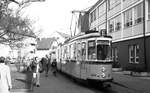 SSB Stuttgart_VerkehrsfreundeStuttgart Abschiedsfahrt für Linie 10 mit Einbeziehung weiterer Strecken. DoT4 925 in der früheren Innerorts-Endschleife in Botnang.__20-03-1976