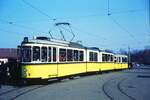 SSB Stuttgart_VerkehrsfreundeStuttgart Abschiedsfahrt für Linie 10 mit Einbeziehung weiterer Strecken. Erster Zwischenhalt 'Killesberg'. DoT4 925 mit Bw  Schiffle  1566.__20-03-1976